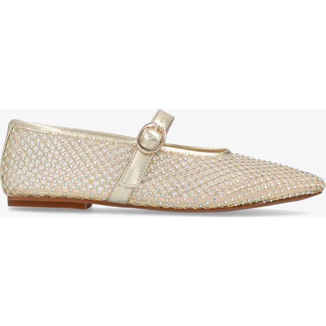 DANIEL Imesh Gold Crystal Mesh Mary Jane Pumps Size: 36, Colour: Gold