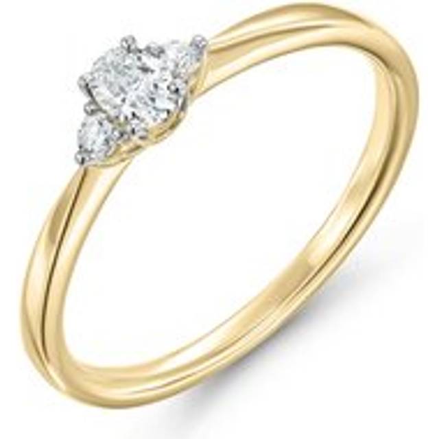 9ct Yellow Gold Three Stone Diamond Engagement Ring