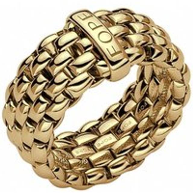 Fope Flex'it Essentials 18ct Yellow Gold Wide Ring - XS