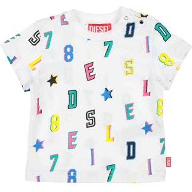 Diesel Newborn Boy T-shirt White Size 3 Cotton