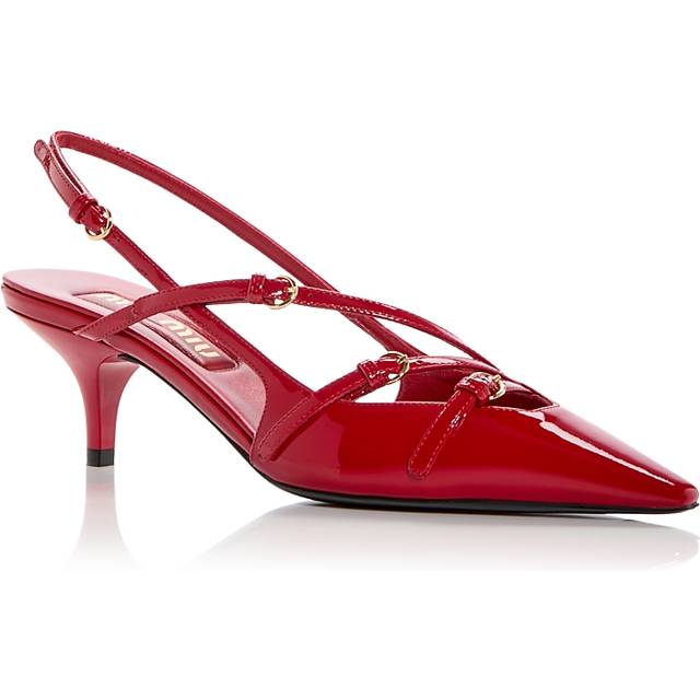 Miu Miu Logo Patent Slingback Pump