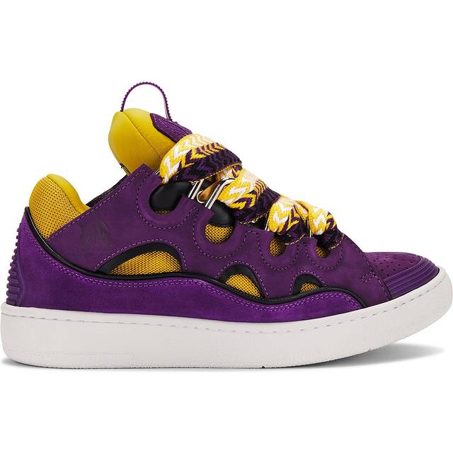 Men's Lanvin Curb Sneakers Purple Yellow - Size: 8