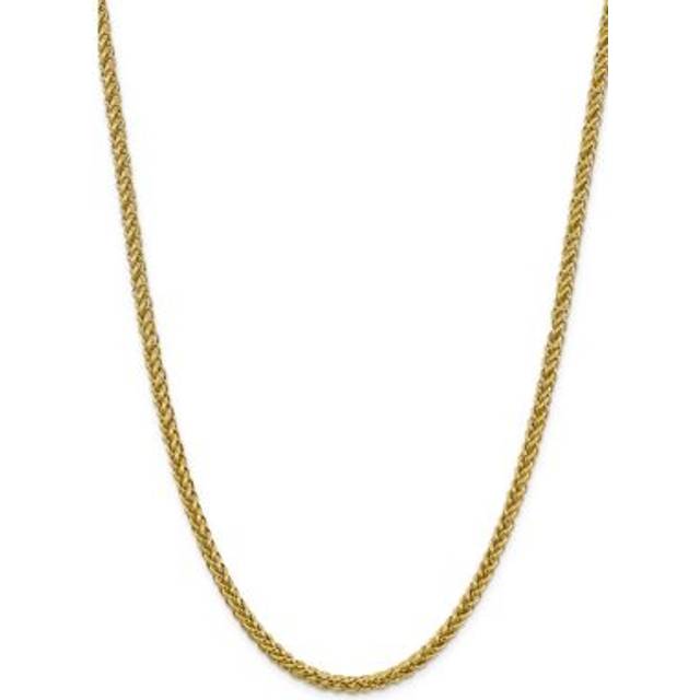 Quality Gold BC178-18 14K Yellow Gold 4.65 mm Semi-Solid 3-Wire 18 in. Wheat Chain