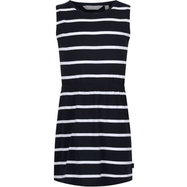 (7-8 Years, Navy/White) Regatta Girls Beylina Stripe Dress