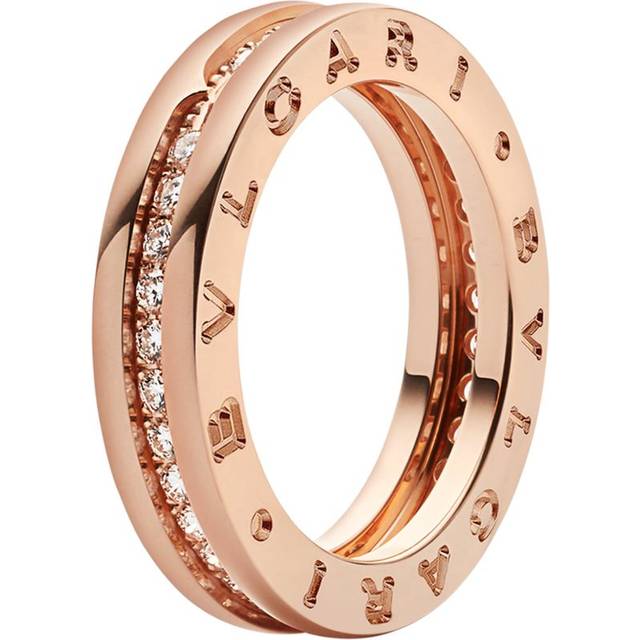 Bvlgari Rose Gold and Diamond B. zero1 One-Band Ring - 51