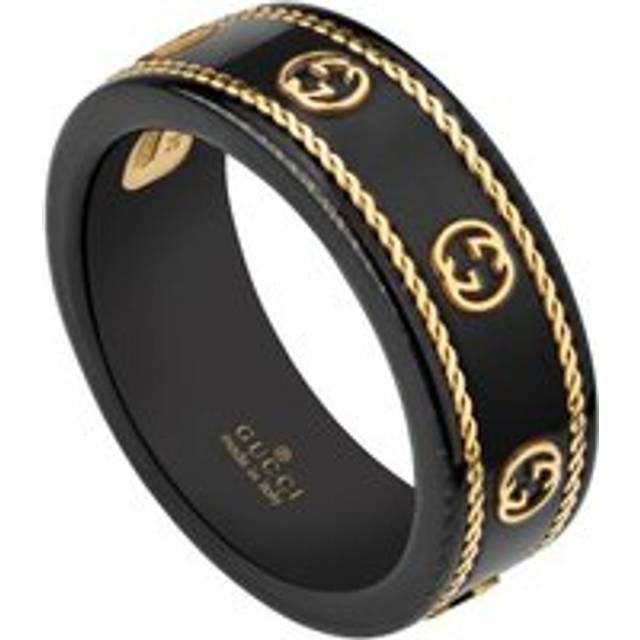 Gucci Icon 18ct Yellow Gold Interlocking G Band Ring - U.5