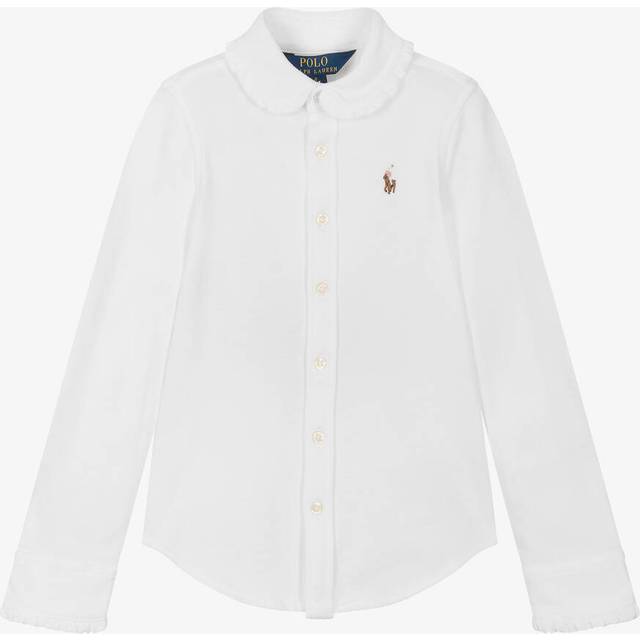 Polo Ralph Lauren  Shirt KNIT OXFORD-SHIRTS-BUTTON FRONT SHIRT  - 4 Years - White - 4 Years