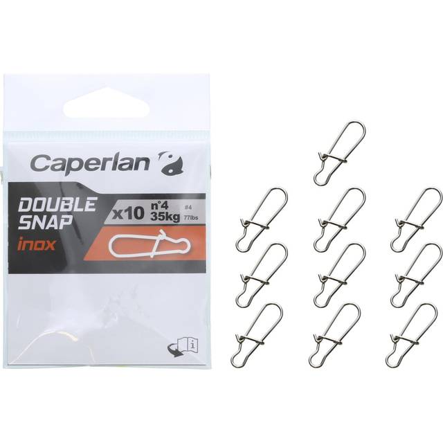 Fishing Stainless Steel Double Snap Clips X10