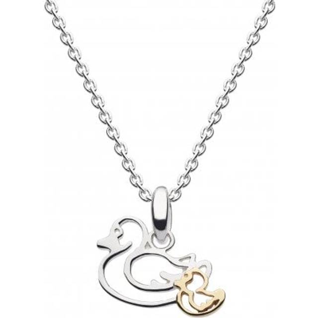 Mummy Duck and Duckling with Gold Plate Pendant 9360GD