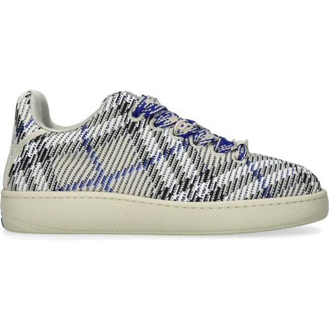 Burberry Mens Blk/blue Check Box Knitted Low-top Trainers Eur 40 / 6 Uk Men - BLK/BLUE
