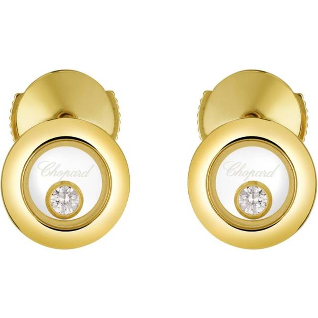 Chopard Yellow Gold and Diamond Happy Diamonds Icons Earrings - One size