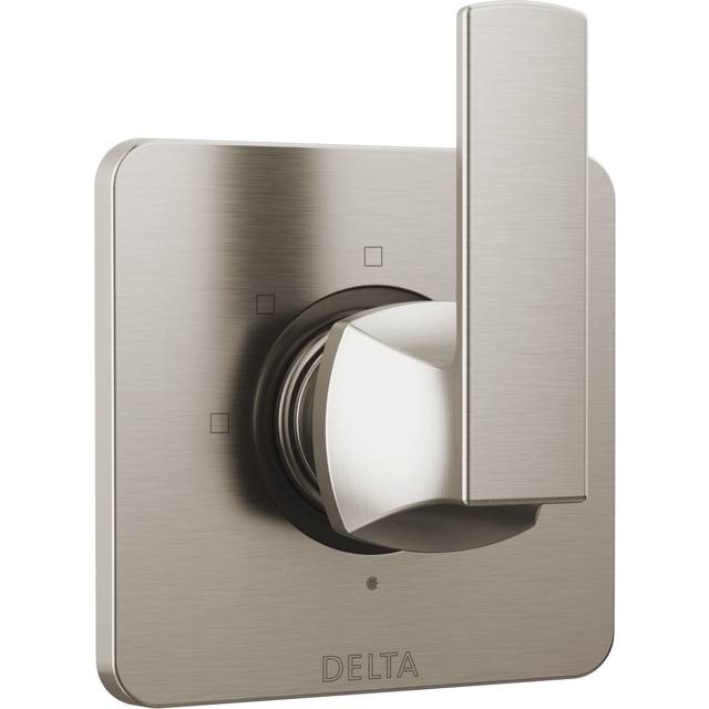 Delta Faucet Velum Brushed Nickel 3-Setting Diverter Trim Kit  Diverter Valve Kit  Brushed Nickel Shower Diverter  Stainless T11837-SS (Valve Not Incl