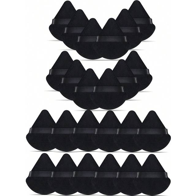 SHEIN 24pcs/15pcs/8pcs/5pcs Triangle Makeup Sponge For Loose Powder, Soft Face Sponge For Body Powder And Velour Puff, Makeup Sponge Set For Beauty Cosmetic