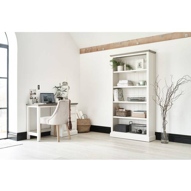 Painted Acacia & Ash Top Bookcases - Tall Bookcase - Brompton Range - Oak Furnitureland