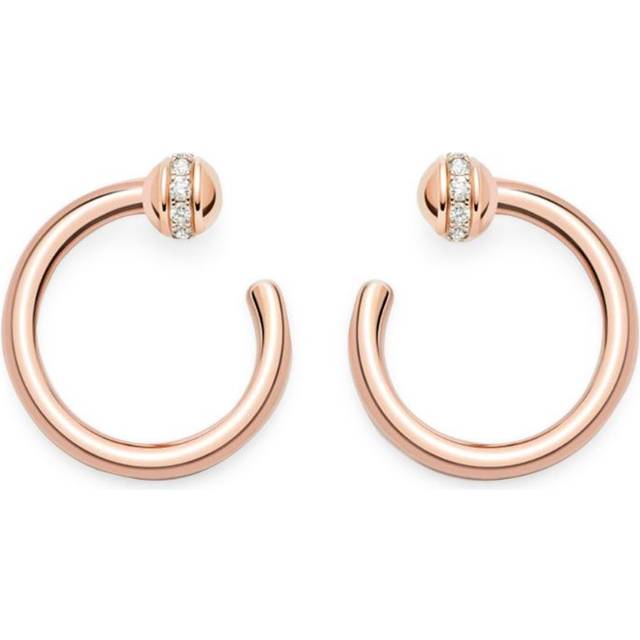 Piaget Rose Gold and Diamond Possession Hoop Earrings - One size