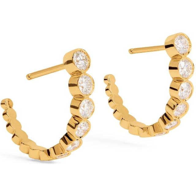 Sophie Bille Brahe Yellow Gold and Diamond Boucle Ensemble Earrings - One size