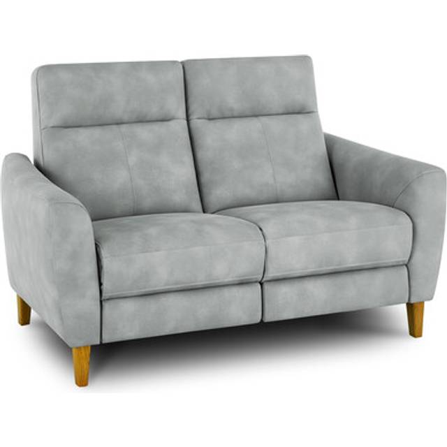 Oxford Silver Fabric Sofas - 2 Seater Static Sofa - Dylan Range - Oak Furnitureland