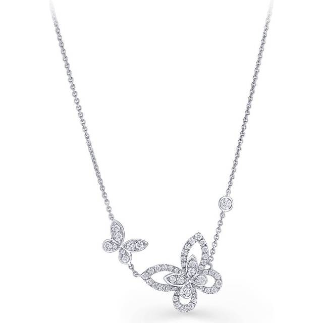 Graff White Gold and Diamond Butterfly Necklace - One size