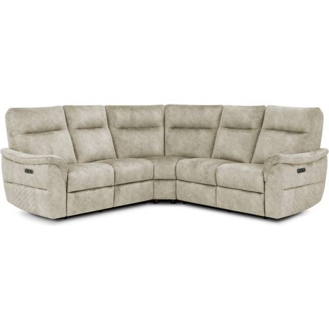 Marble Cream Fabric Sofas - Large Corner Sofa - Aldo Range - Oak Furnitureland