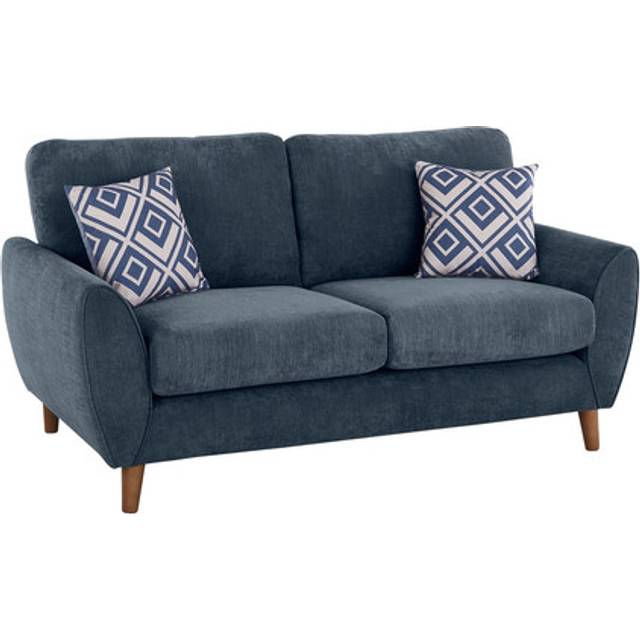 Denim Fabric Sofas - 2 Seater Sofa - Milner Range - Oak Furnitureland