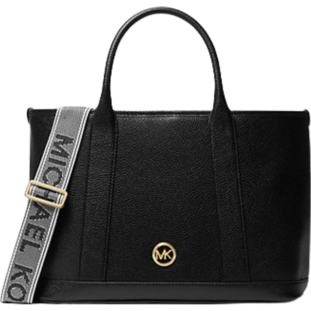 MK Luisa Medium Pebbled Leather Tote Bag - Black - Michael Kors - ONE SIZE
