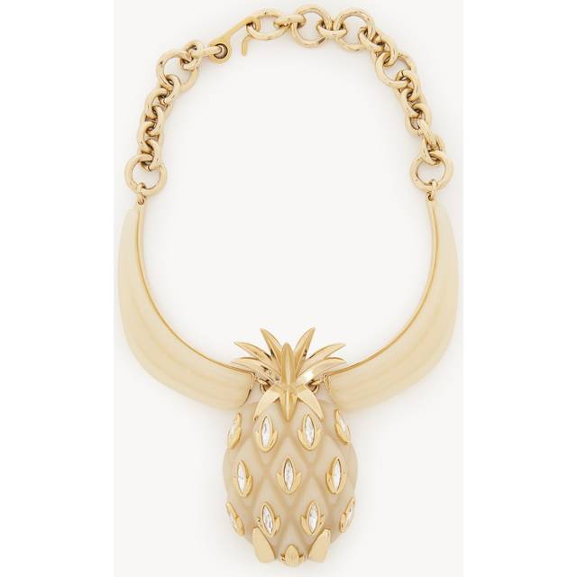 CHLOÉ The Chloé Pineapple necklace Beige Size OneSize 100% Brass