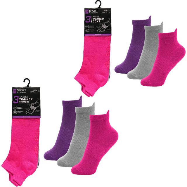 (Assorted Pack of 6) KAV Non-Slip Gripper Yoga Pilates Socks for Women