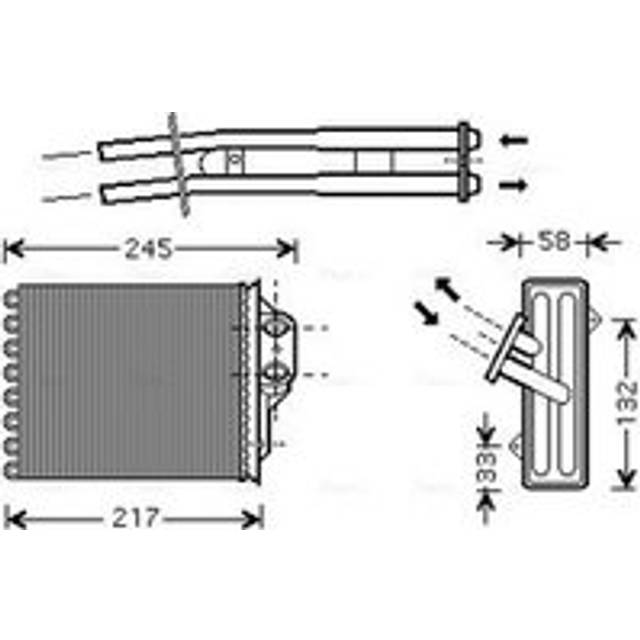 Heat Exchanger, interior heating FTA6304