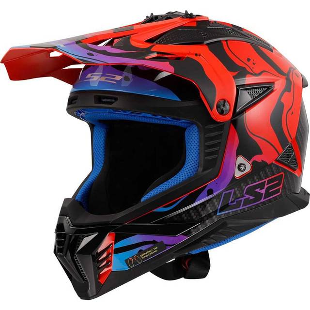 LS2 MX708 Fast II MX Helmet Wash Red 2XL 63-64cm (2XL 63-64cm)