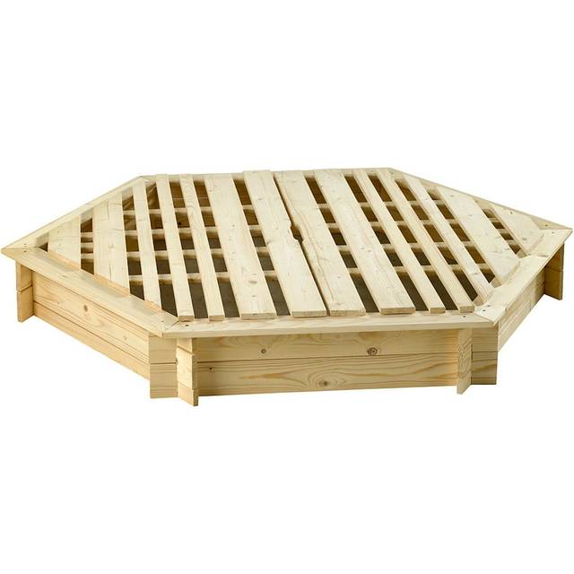 Jabo Hexagonal Sandbox with Lid 3336 - Bygg din egen sandlåda - Magasinet Bygg