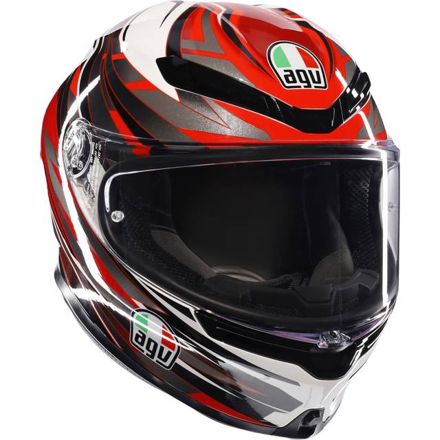 AGV K6 S Reeval, full face helmet , color: White/Red/Grey , size: XL