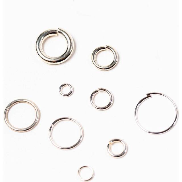 50pcs 925 Sterling Silver Open Jump Rings  16 Gauge 5.7mm OD/3.2mm ID Made in USA by CRAFT WIRE