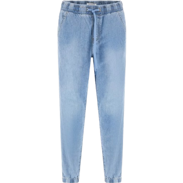 Guess Mid Rise Jogger Denim Pant - Blue - S