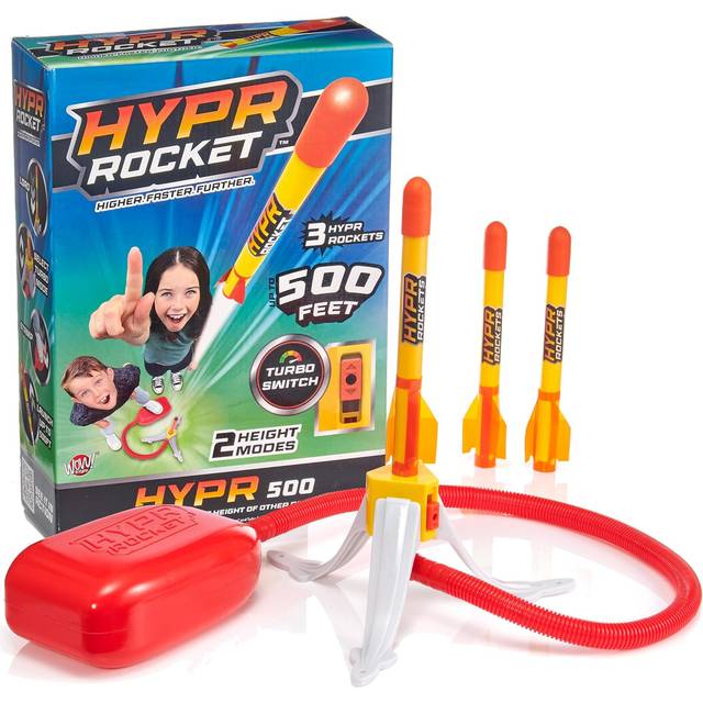 - HYPR Rocket 500, The Highest Flying Stamp to Launch Rocket, Fly up to 500 ft, 3 Rockets, Outdoor Garden or Backyard, Toys and Gift for Kids,