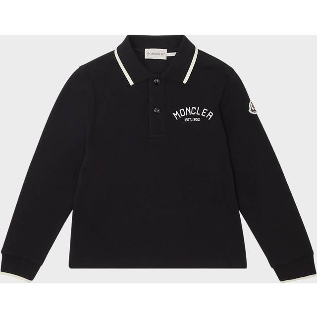 Moncler Enfant Boys Black Cotton Polo Shirt - 4 year
