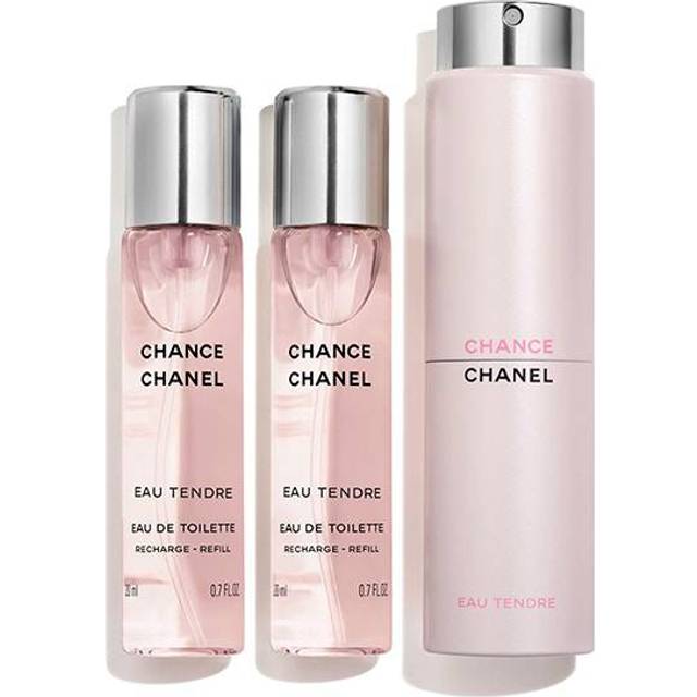 CHANEL Chance Eau Tendre Eau de Toilette Twist and Spray, 3 x 20ml