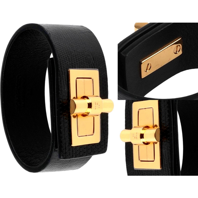 Tom ford turnlock buckle natalia cuff lizard bracelet armlet unisex l