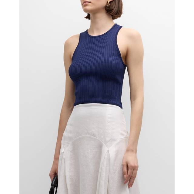 Solid & Striped Halter Blouse