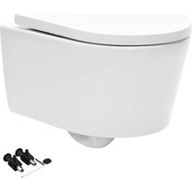 Swiss Aqua Technologies - Rimless wall-hung toilet and invisible fixings + softclose seat (SATrimless)