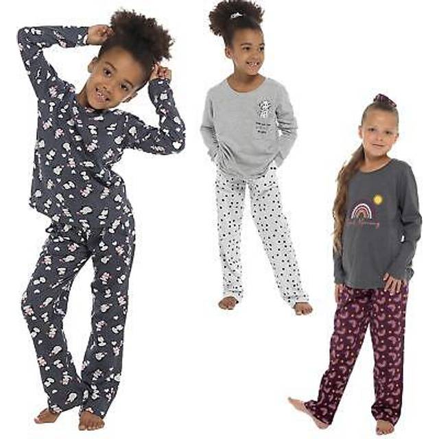 (13 Years, Penguin) Girls Soft Cotton Twosie Pyjamas With Scrunchie