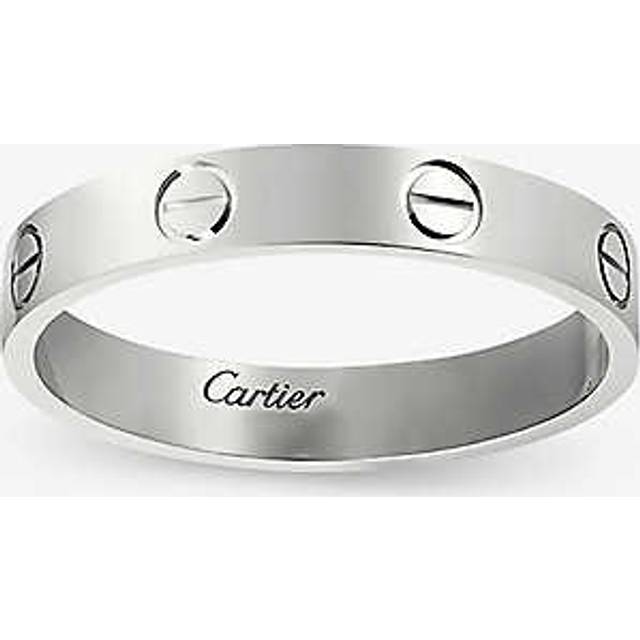 Cartier Womens Gold Love Small 18ct White-gold Wedding Band 62mm - GOLD
