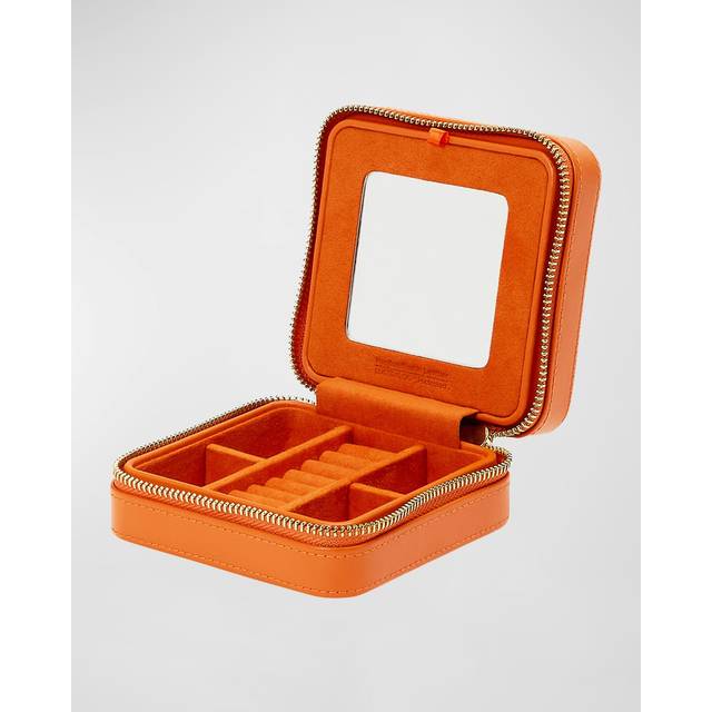 Wolf Maria Leather Zip Travel Jewellery Case