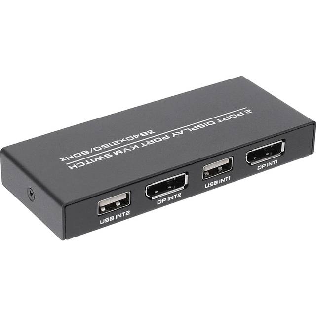 KVM Switch, 4K@60Hz DP USB Switcher for 2 Computer Share Keyboard Mouse Printer and Ultra HD Monitor