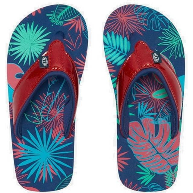 Animal swish glitz girls flip flops in multicolour