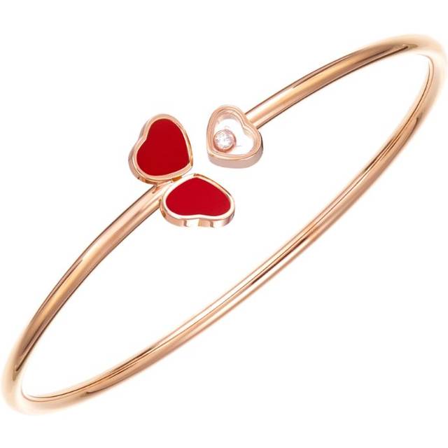 Chopard Rose Gold and Diamond Happy Hearts Wings Bangle - S