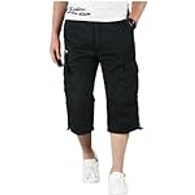 Långa Cargo Shorts Herr Sommar Casual Bomull Flera fickor Hot ridbyxor Cropped Byxor Military Camouflage Shorts 5XL