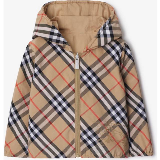 Burberry, Light Jackets, unisex, Multicolor, 2 Y, Reversible Hooded Jacket
