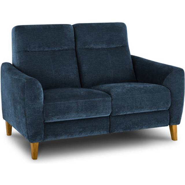 Amigo Navy Fabric Sofas - 2 Seater Static Sofa - Dylan Range - Oak Furnitureland