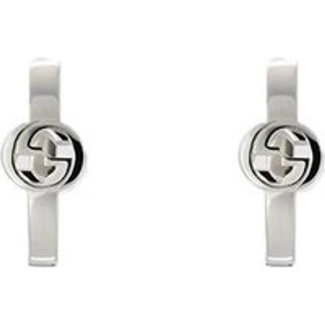 Gucci Interlocking Sterling Silver Hoop Earrings
