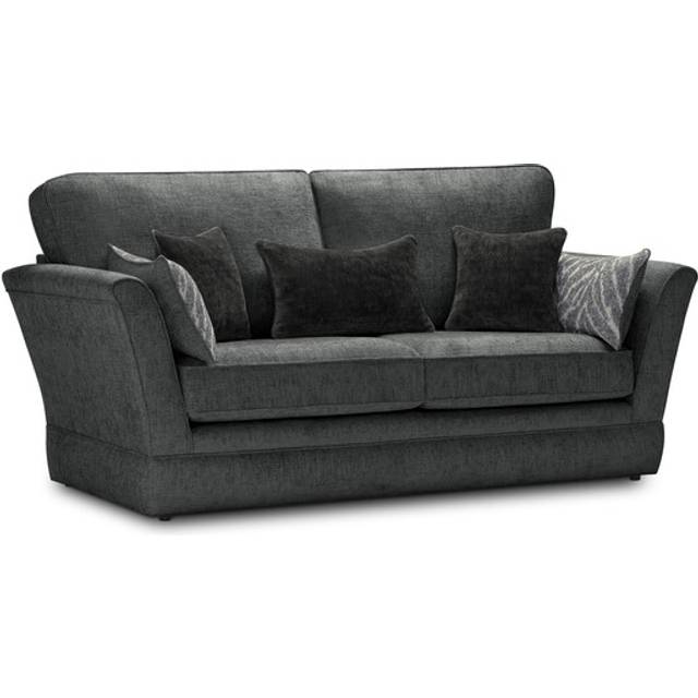 Charcoal Fabric Sofas - 3 Seater Sofa - Carrington Range - Oak Furnitureland